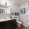 Large well lit bathroom 